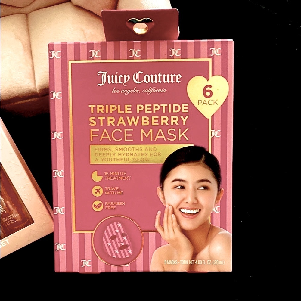 Juicy Couture Strawberry Face Mask & Lip Oil Set - (5 lip oils & 6 Face Mask) - Picture 2 of 3
